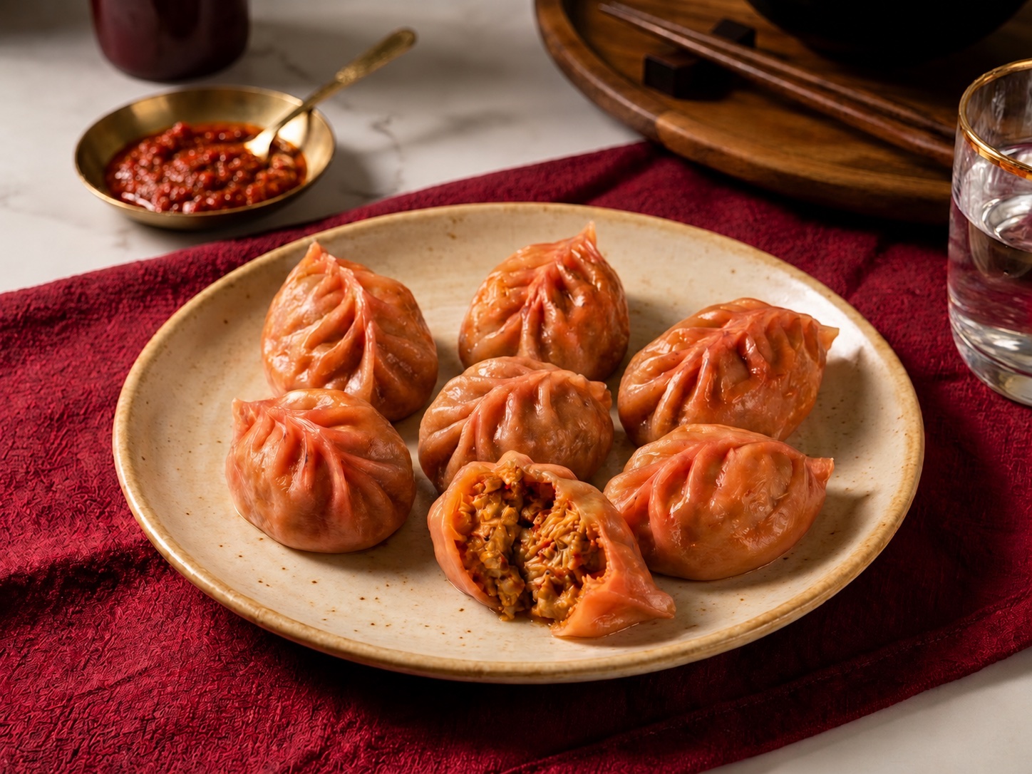 Hot N Sizzle spicy chicken momos
