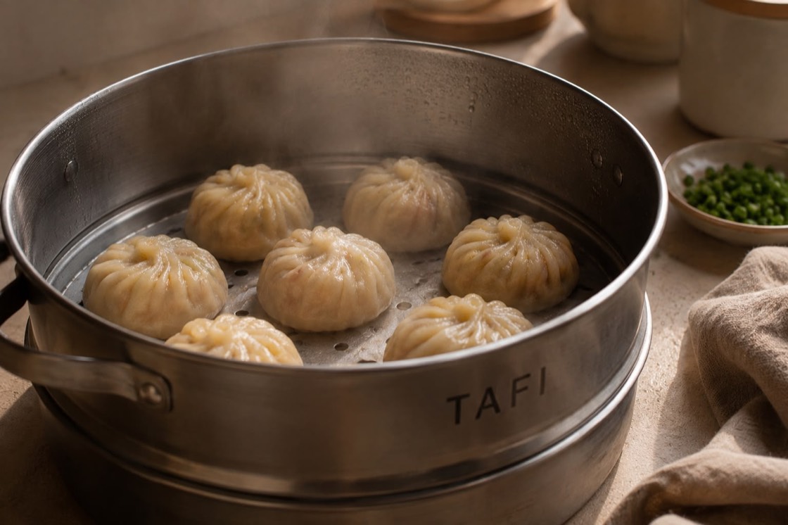 TAFI momos steaming