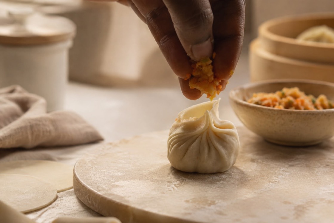 A TAFI momo being filled
